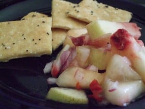 Vegan Crackers & Fruit Salsa
