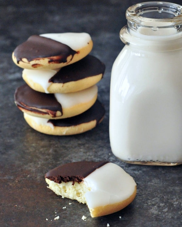 Classic New York Black and White Cookie Vegan Bits