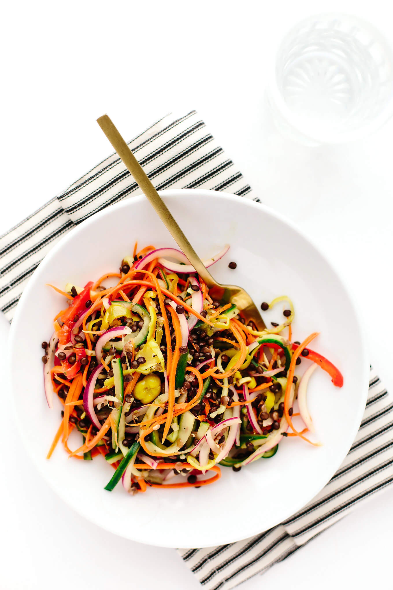 Pickled Vegetable + Beluga Lentil Salad Vegan Bits